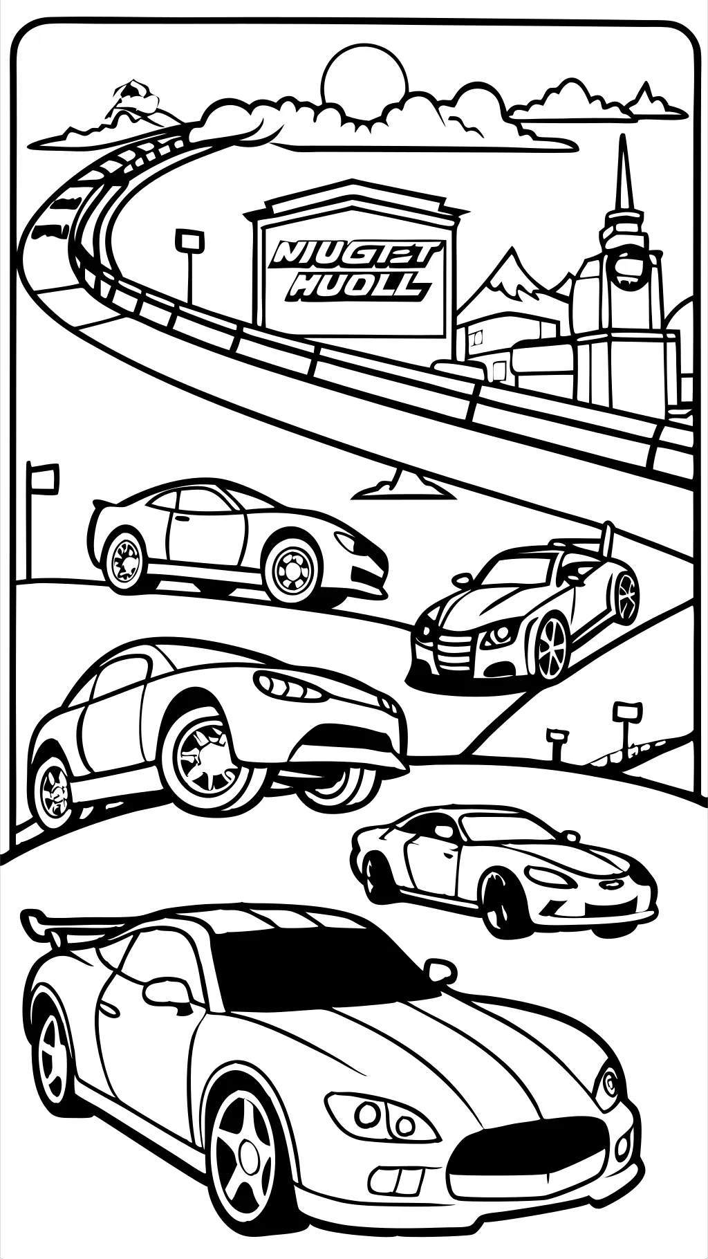 hot wheels color pages